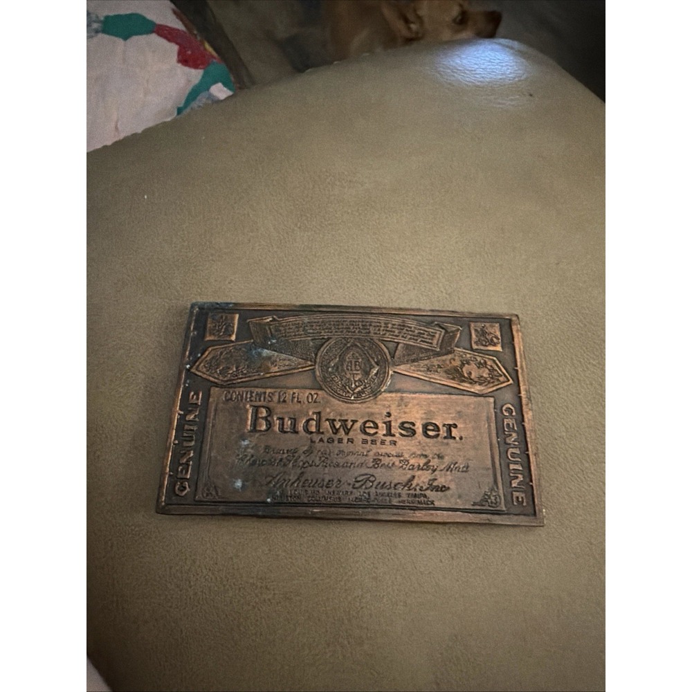 Budweiser Belt Buckle Vintage